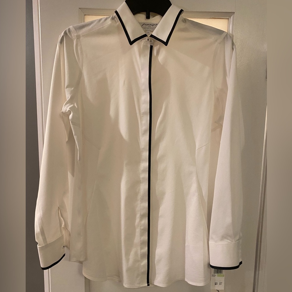 Foxcroft NYC Cotton Stretch Non-Iron L/S Shirt, women’s Size small